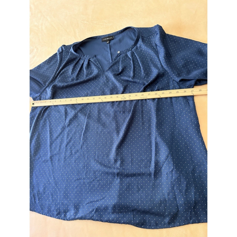 Lane Bryant Blouse Long Sleeve Plus Sz 24 Metallic 3D Dot Career Going Out Top - Picture 4 of 12